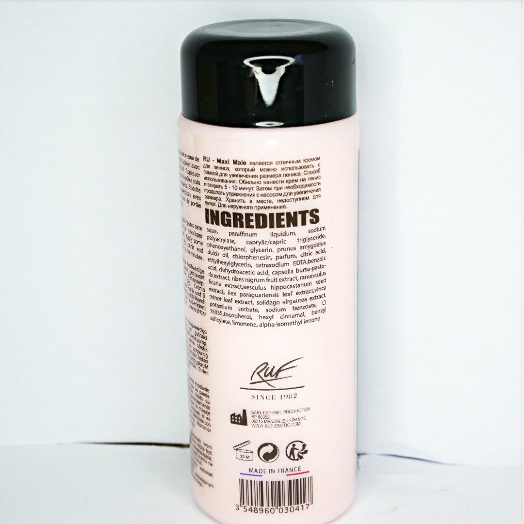 Maxi Male Massage Cream Enlargement Extend for Man Growth Erection 200ml