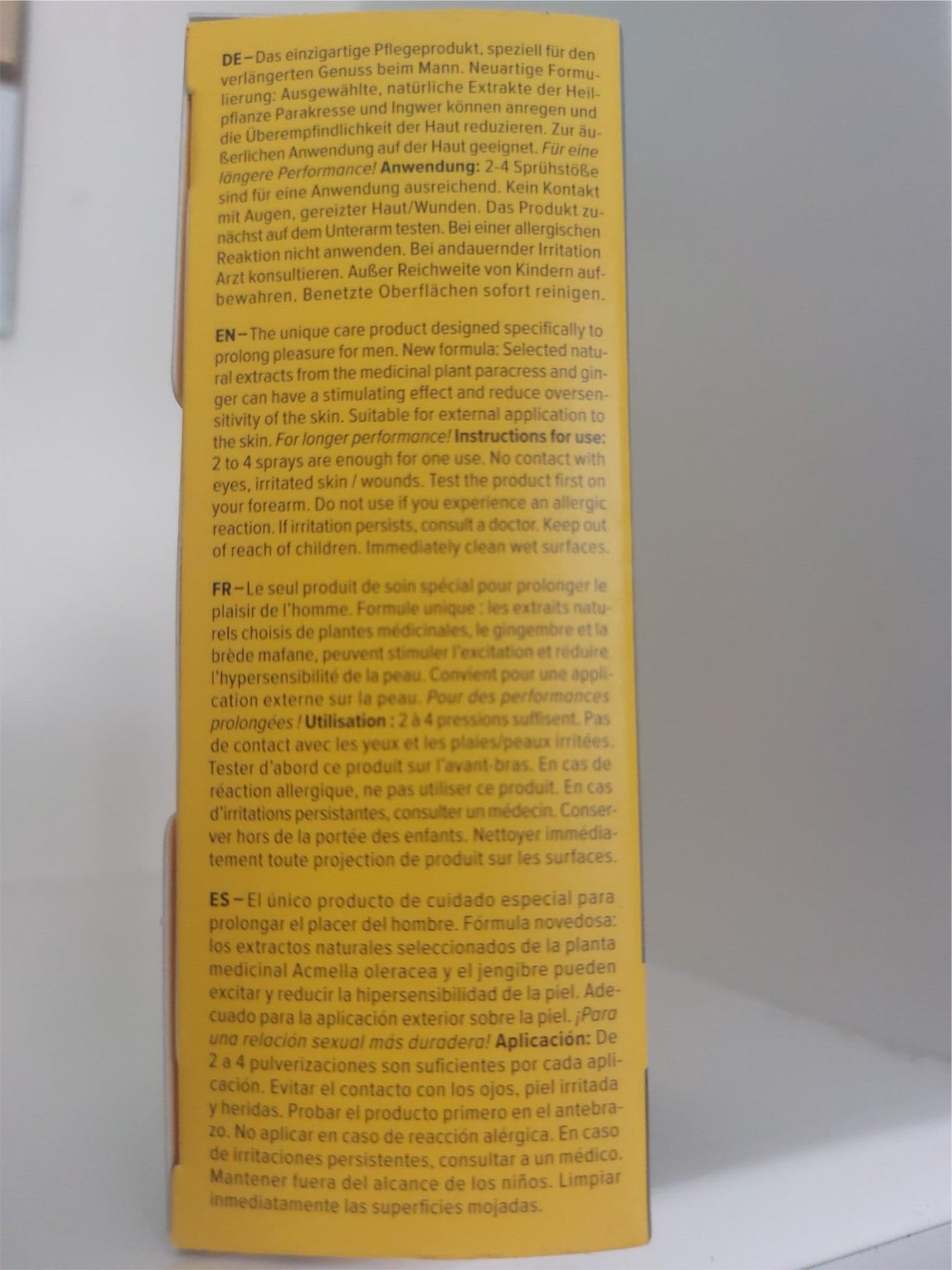 pjur Delay Spray Superhero performance for men strong with ginger extract 20ml