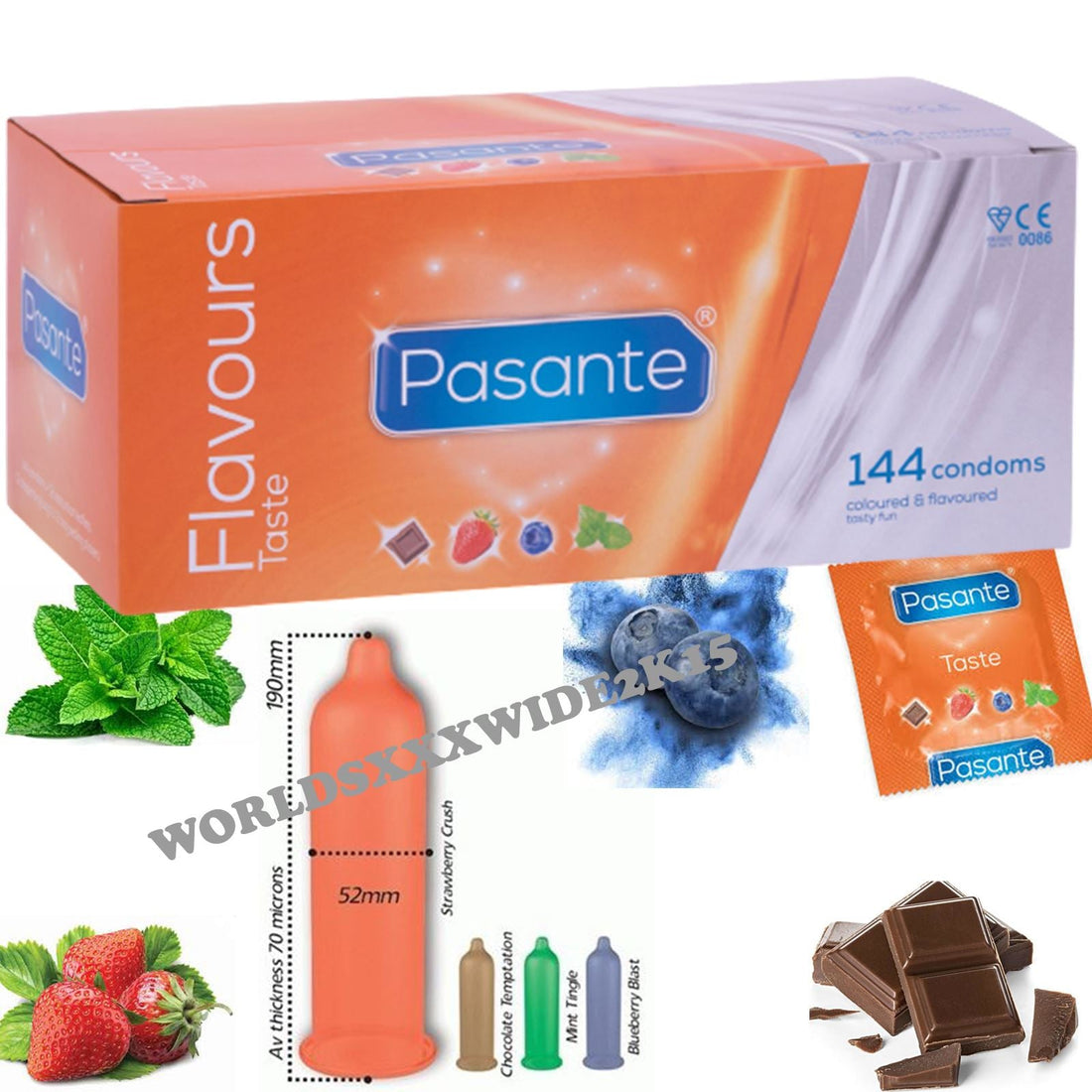 🍓 Taste the Fun: Pasante Flavoured Condoms – The Sweetest Way to Enjoy Oral Pleasure 🍌🍇