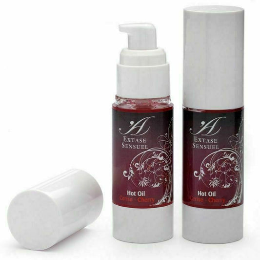 Ölmassage Hot Extase Sensuel Cherry Essbares Kondomsicher 3,3 fl oz / 100 ml 