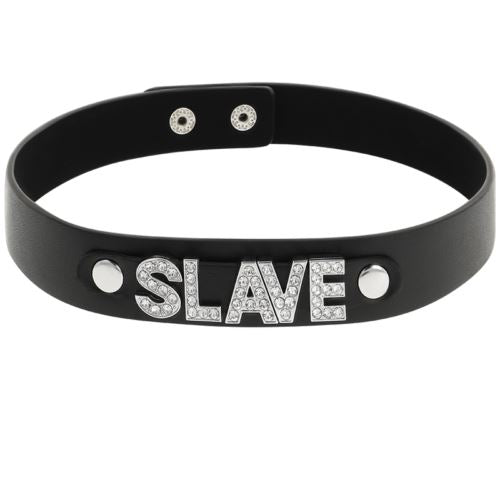 SLAVE - Vegan Leather Choker Necklace for women