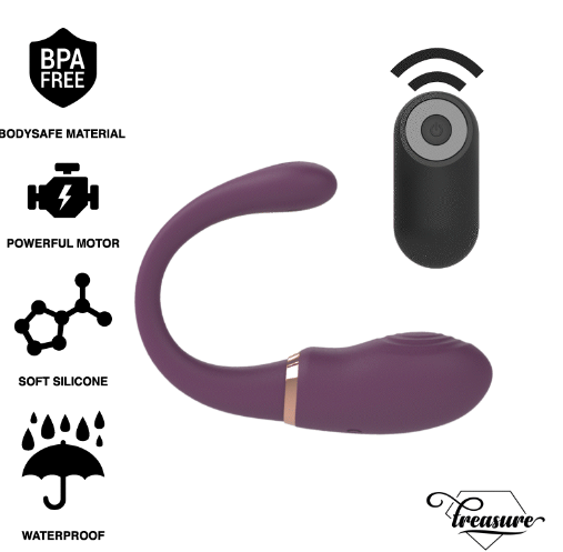 Treasure merlin double couple vibrator remote control sex toy stimulation