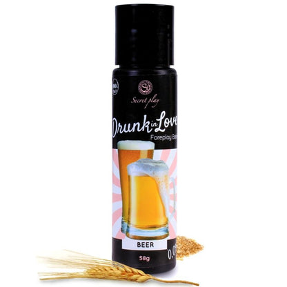 BIRRA Sex Lube Commestibile Secretplay Lubrificante Birra Aromatizzata Drunk In Love 2oz/60ML