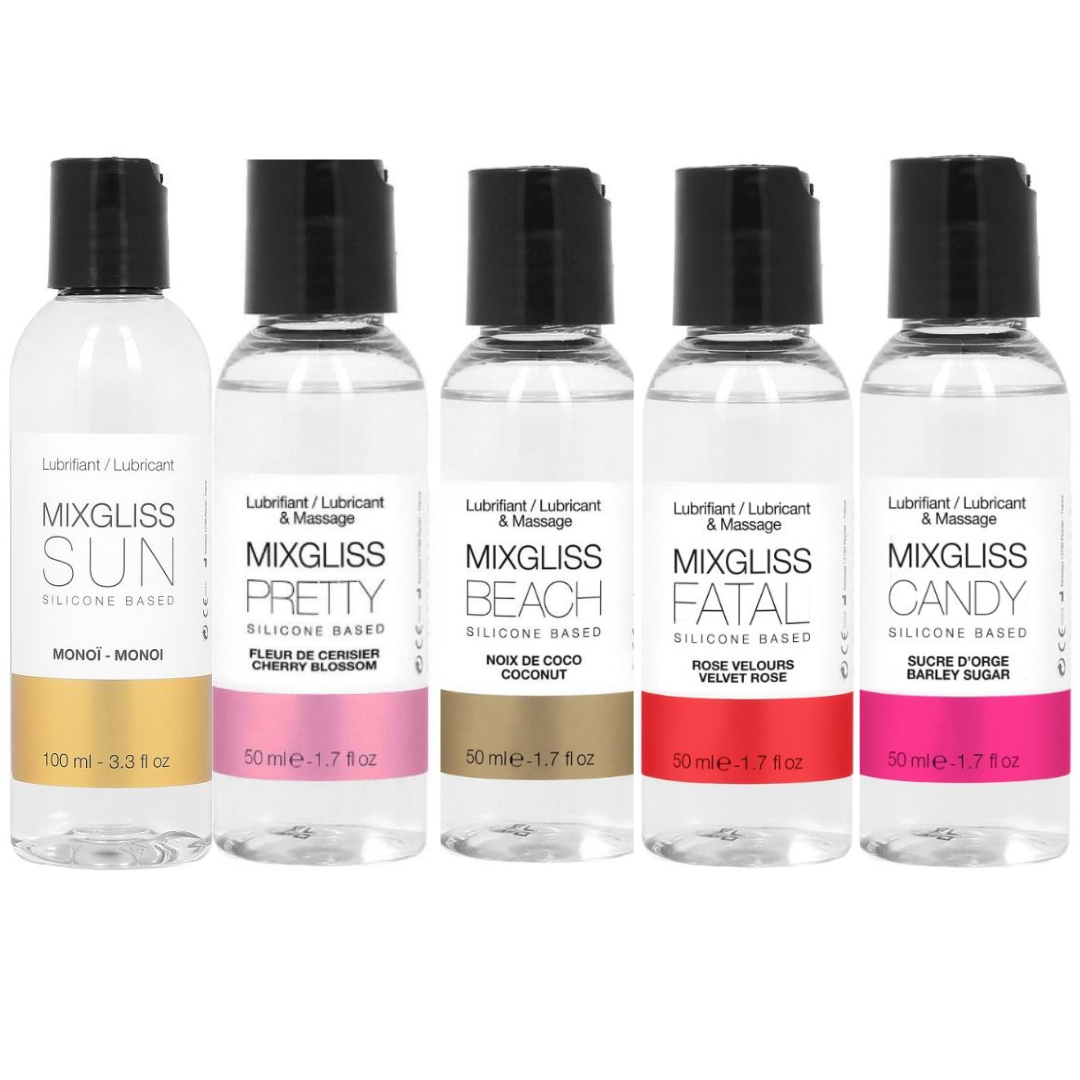 Lubrificante e massaggio MIXGLISS Lubrificante sessuale in silicone con frutta aromatizzata Fiore di ciliegio 