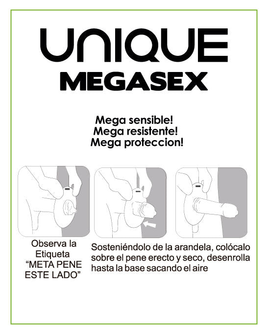 UNIQ MEGASEX REAL NON-LATEX FREE SENSITIVE FEEL THIN CONDOMS 3 UNITS