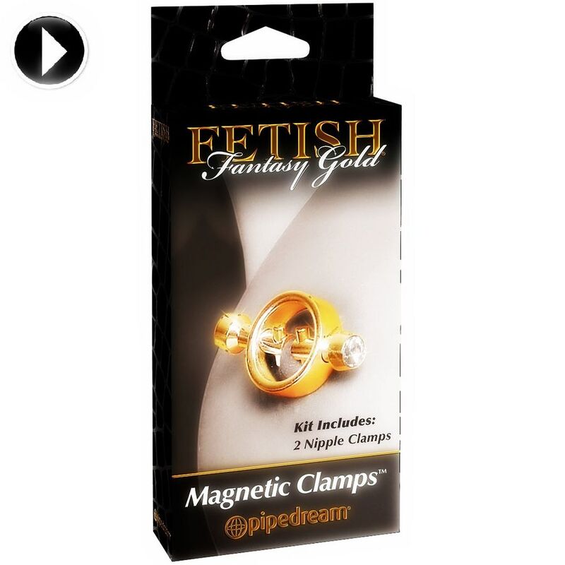 Fetish fantasy gold kit 2 nipple clamps luxury magnetic sex toy women