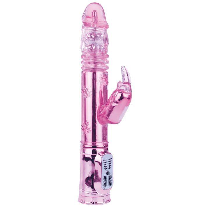 Throbbing bunny rotation pink clitoral and vaginal stimulation dildo sex toy