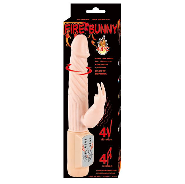 Feuerhasen-Rotator mit Feuersystem-Vibrator-Sexspielzeug. Stimulation der Klitoris und Vagina