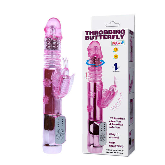 Ly-baile u.s. rabbit throbbing butterfly vibrator sex toy g-spot stimulation rotation