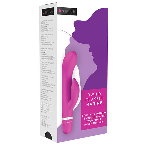 B swish - bwild classic marine rabbit massager vibrator cerise sex toy