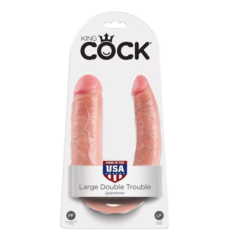 King cock dildo double ended 17.8cm large penetration natural anal vaginal sex toy lsb