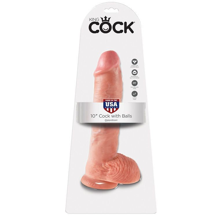 King Cock-Dildo, realistischer Saugnapf, Sexspielzeug für Frauen, Penis, natürlich, mit Hoden, 26,5 cm