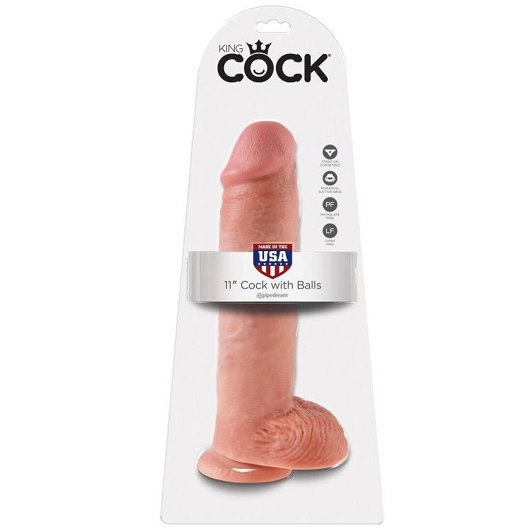 King cock dildo realistic penis natural 28cm with ball suction cup woman sex toy