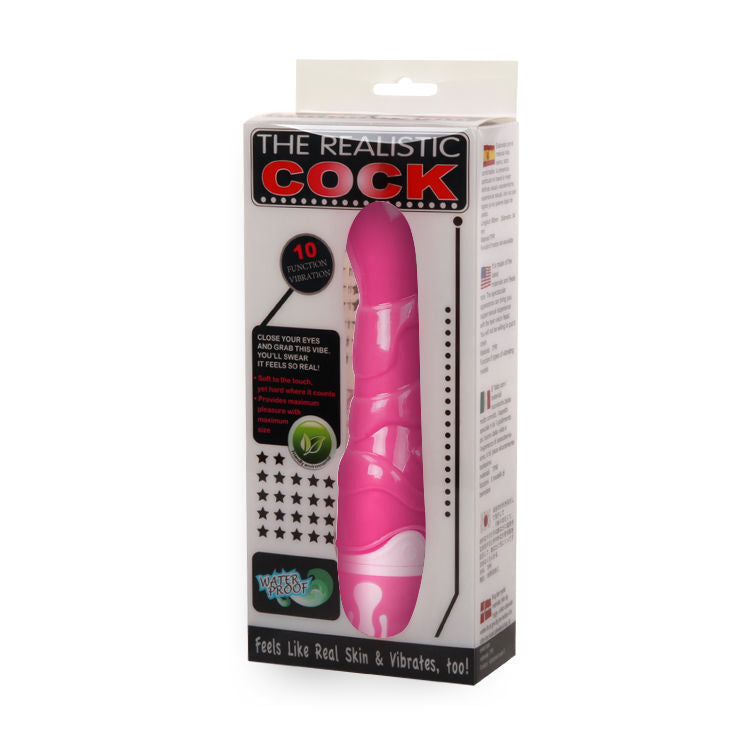 Baile il vibratore realistico per cazzi rosa da 21,8 cm, sex toy potente e silenzioso