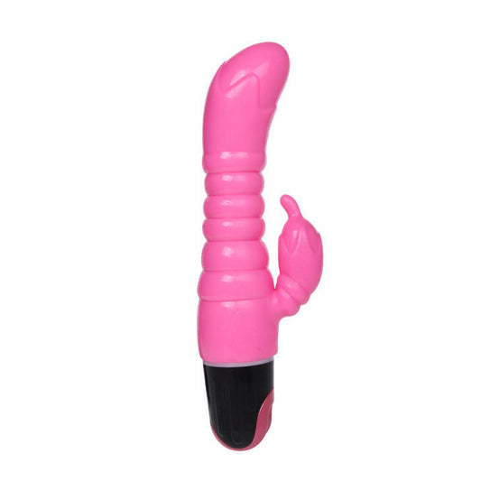 Giocattolo sessuale femminile con vibratore multivelocità coniglio baile massaggiatore punto G 22,5 cm rosa