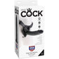 King cock harness with realistic dildo black 22.9cm