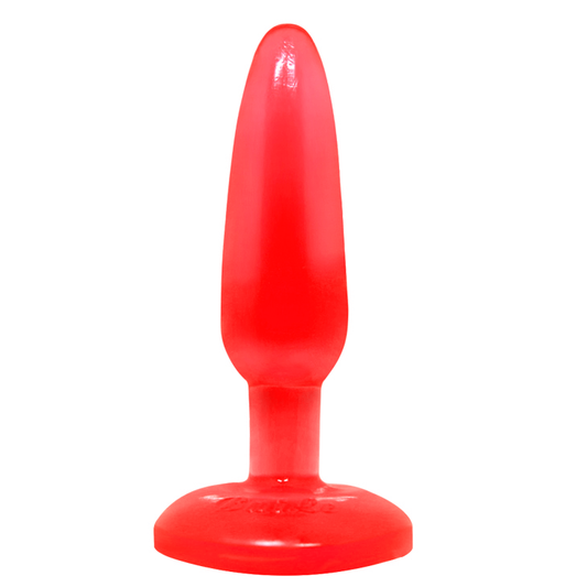 Red 14.2cm soft touch anal dildo plug silicone beads prostate massager couple sex toys