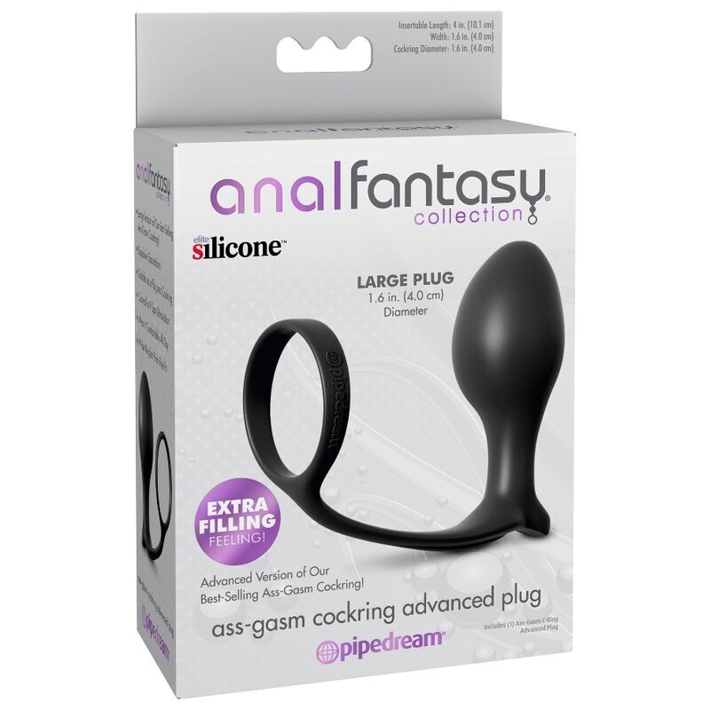 Penis ring with anal plug anal fantasy collection ass-gasm advanced sex toys