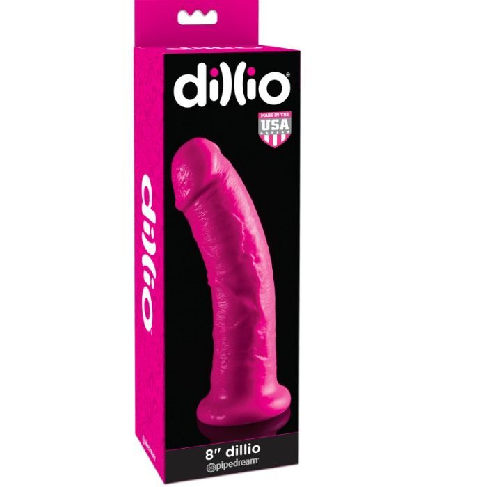 Dillio dildo with suction cup 20.32cm - pink