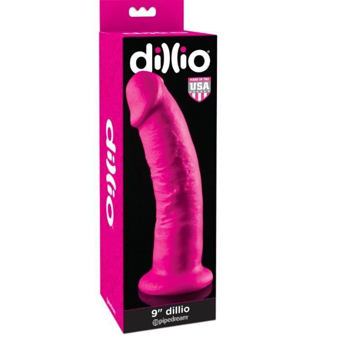 Dillio dildo with suction cup 22.9cm pink