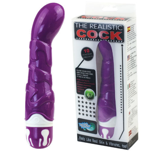 Silicone vibrator realistic cock 10 rythm sensation purple g-spot women sex toy