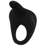 Thimble pretty love vibrator ring black silicone sex toy erection