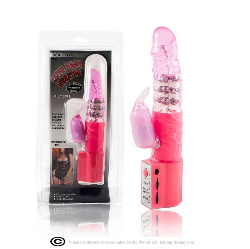 Multispeed vibrator g-spot dildo rabbit rotator W/ super stimulator sex toy