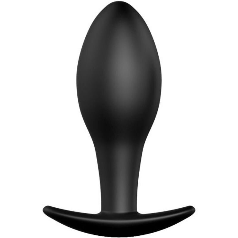 Anal stimulation ergonomic plug anchor design sex toy pretty love 8.5cm black silicone