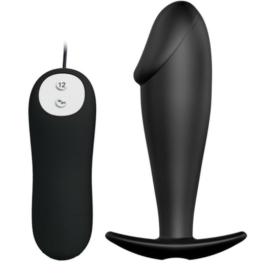 12Speeds vibrator anal stimulation silicone anal plug penis form pretty love sex toy