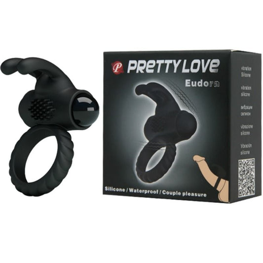 Pretty love eudora vibrating cock ring with stimulator clitoral sex toys
