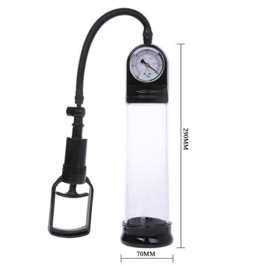 Manometer erection pump with finger pull