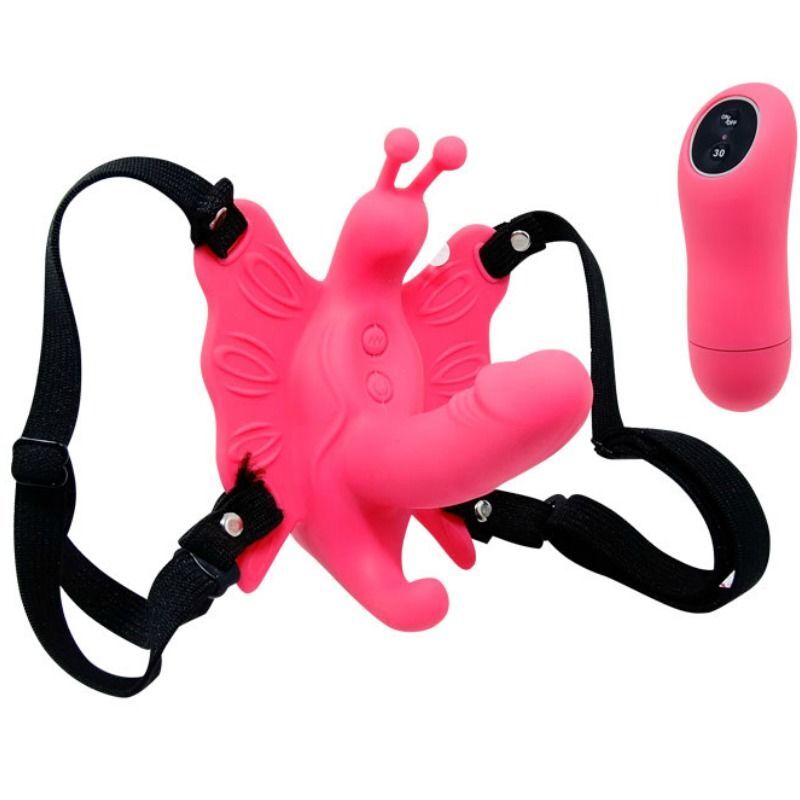 Vibrator wereable woman ultra passionate remote control butterfly harness sex toy