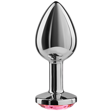 Secretplay anal plug fuchsia 8cm butt sex toy for women men metal jewel gifts