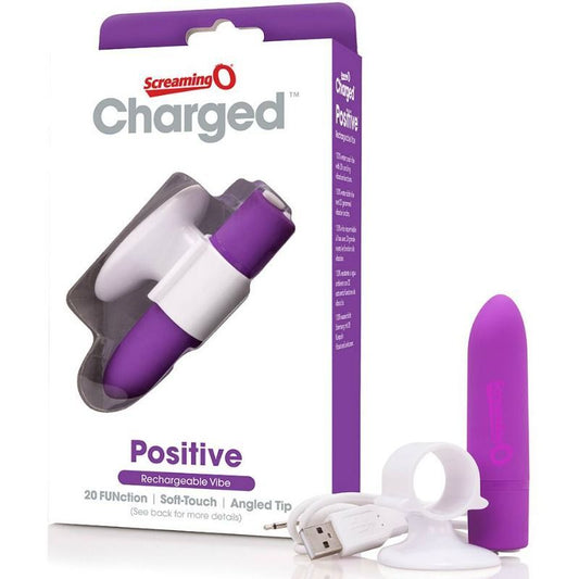 Screaming O positive massager rechargeable sex toy vibration purple