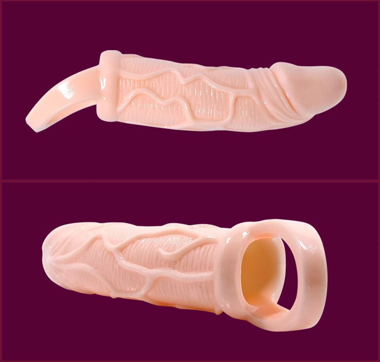 Baile penis extender cover with vibration and strap for testicles 13.5cm