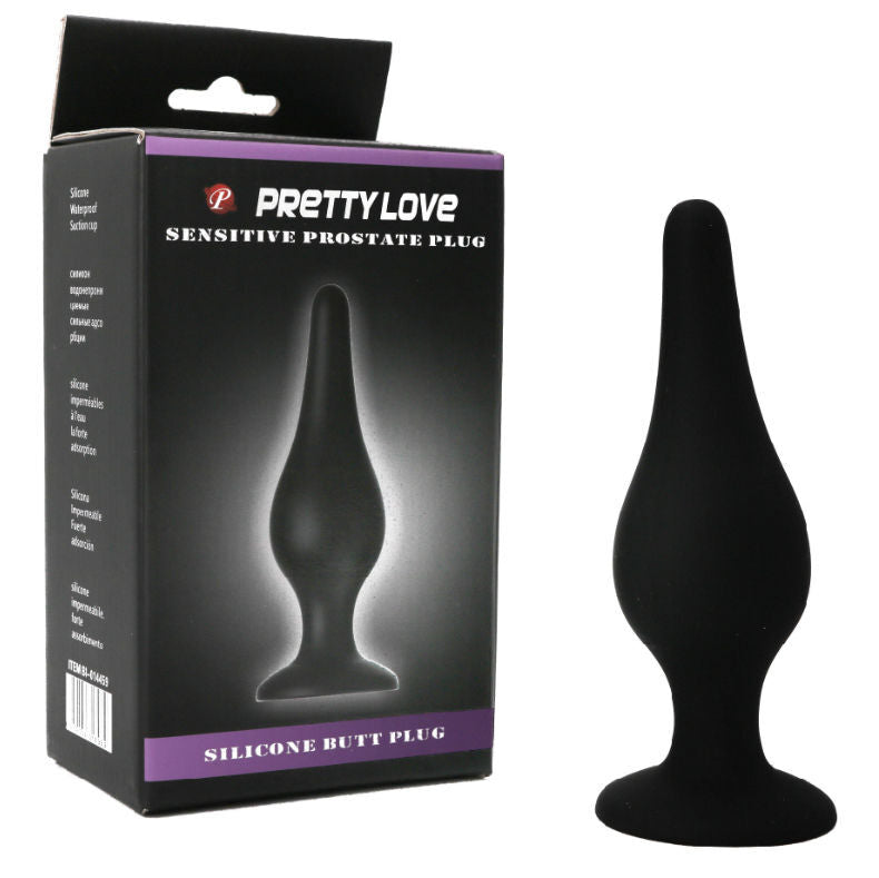 Pretty love bottom sensitive prostate plug sex toy butt plug 14cm silicone ergonomic