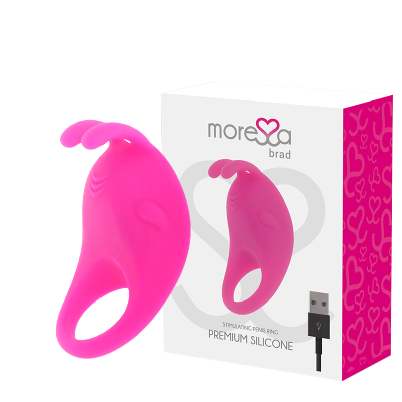 Cock ring moressa brad premium silicone refillable pink penis sex toys for man