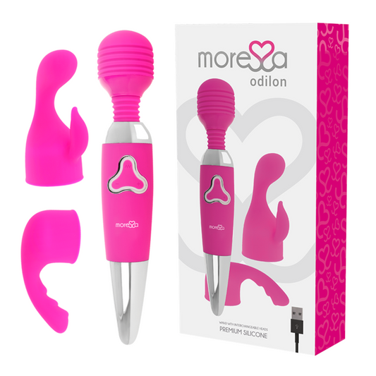 Multispeed wand vibrator g-spot sex moressa odilon premium silicone refillable