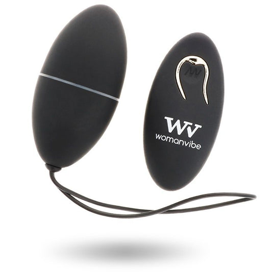 Womanvibe alsan remote control vibrating egg sex toy silicone black