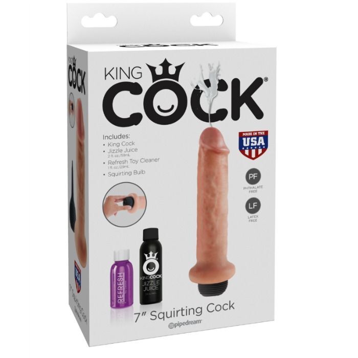 Realistic Dildo squirting 17.8cm king cock natural