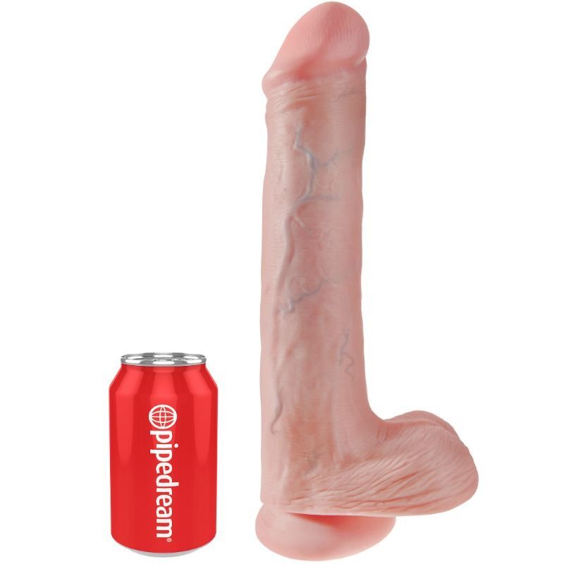 Enorme dildo king cock pene realistico 33 cm naturale con palle giocattolo sessuale vaginale da donna