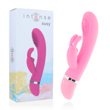 Sex toy per stimolazione clitoridea con vibratore coniglietto in silicone oscillante rosa susy intenso