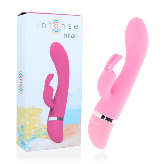 Intense hilari vibrator silicone pink clitoral stimulation sex toy rabbit women