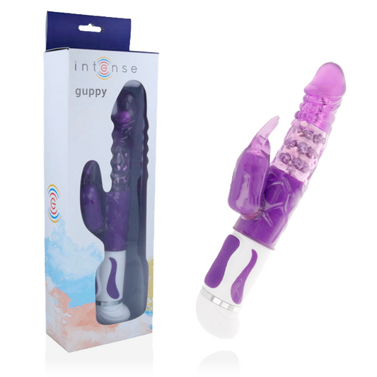 Sex Toys intenso guppy viola rotante vibratore donna dildo stimolazione del clitoride