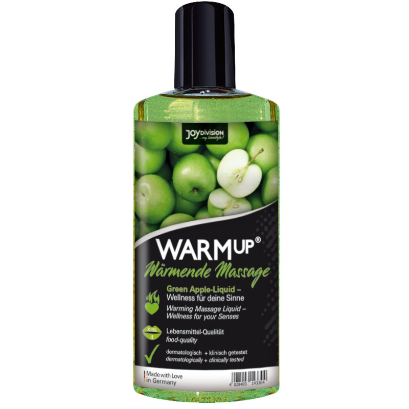 Aquaglide – Aufwärm-Massageöl mit grünem Apfel, 150 ml