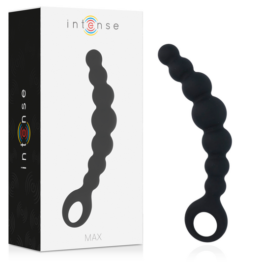 Intense max anal dildo plug silicone beads prostate massager sex toys women black