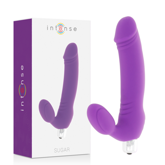 Giocattolo sessuale con dildo stimolante il clitoride viola in silicone a sette velocità di zucchero intenso