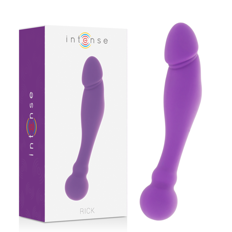 Intensives Silikon-Sexspielzeug Rick Dual Purple, glatt, anal oder vaginal