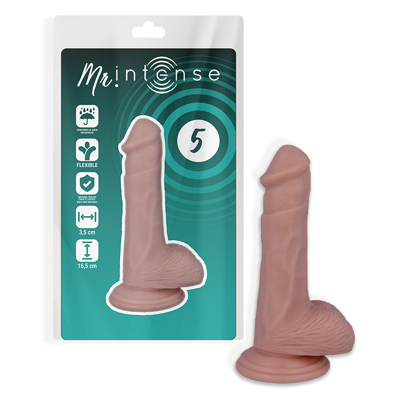 Mr intense 5 dildo realistico 16,5 -O- sex toy flessibile da 3,5 cm