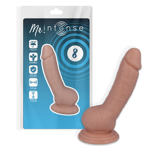 Mr intense 8 realistic dildo 17.6 -O- 3.5cm flexible sex toy